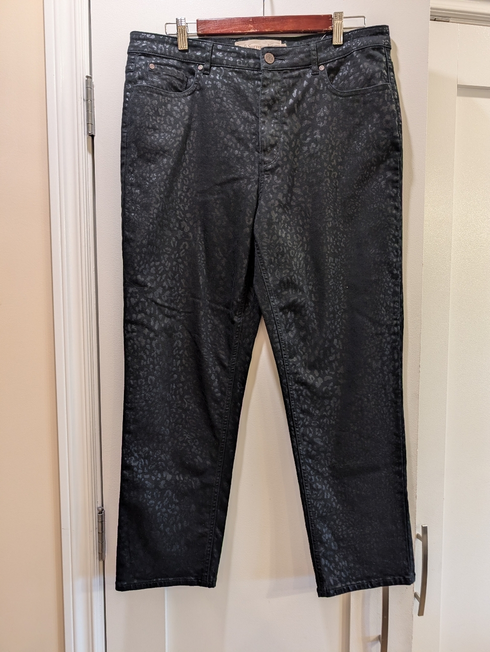 Soft Surroundings Cheetah Print Jeans,14